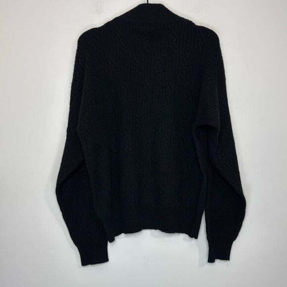 Searle Blatt Black Vintage Turtleneck Cashmere Sweater L - Picture 3 of 4